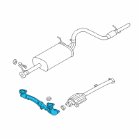 OEM 2002 Chevrolet Tracker Exhaust Pipe (On Esn) Diagram - 30027730