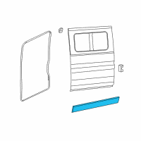 OEM Ram ProMaster 1500 Molding-Body Side Diagram - 1ZT46LAHAA