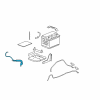 OEM 2011 Chevrolet Corvette Cable Asm-Battery Positive & Negative Diagram - 22870584