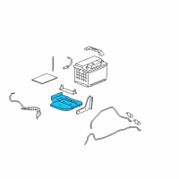 OEM 2006 Chevrolet Corvette Bracket, Battery Tray Support Diagram - 89025151