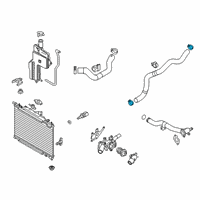 OEM Toyota Yaris iA Upper Hose Clamp Diagram - 90118-WB435