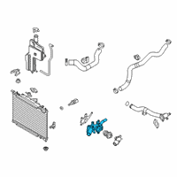 OEM 2018 Toyota Yaris iA Thermostat Housing Diagram - 16323-WB004