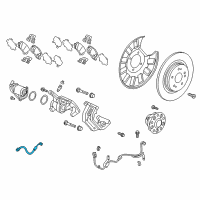 OEM Honda Odyssey Hose Set, Right Rear Brake Diagram - 01466-THR-A00