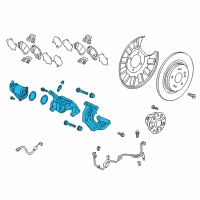 OEM 2018 Honda Odyssey Caliper Sub-Assembly, Right Rear Diagram - 43018-THR-A00