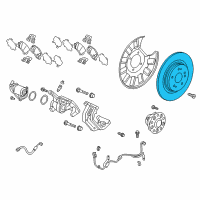 OEM 2019 Honda Odyssey Disk, Rear Brake Diagram - 42510-THR-A00