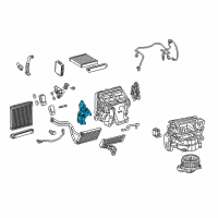 OEM 2022 Lexus GX460 Air Conditioner Radiator Damper Servo Sub Assembly, No.1 Diagram - 87106-60220