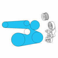 OEM 2018 Lexus NX300 Fan & Alternator V Belt Diagram - 90916-02727