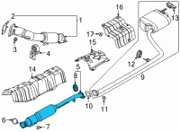 OEM 2021 Hyundai Sonata MUFFLER Complete-Center Diagram - 28600-L5210