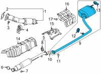 OEM Hyundai Sonata Muffler Assembly-Rear Diagram - 28710-L5200