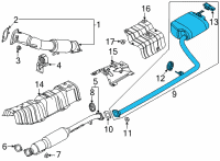 OEM 2022 Hyundai Sonata Muffler Assembly-Rear Diagram - 28710-L5200