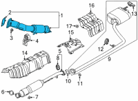 OEM 2022 Hyundai Sonata Muffler Assy-Front Diagram - 28610-L5200