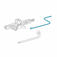 OEM 2017 Lexus CT200h Handle, PANTOGRAPH Jack Diagram - 09113-52031