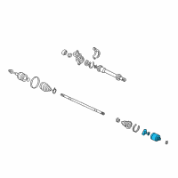 OEM 2001 Honda Odyssey Joint, Inboard Diagram - 44310-S0X-A01
