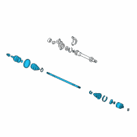 OEM 2004 Honda Odyssey Driveshaft Assembly, Driver Side Diagram - 44306-S0X-A52