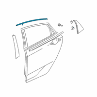OEM 2018 Honda Civic Molding Assy., R. RR. Door Sash Diagram - 72925-TGG-A01