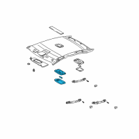 OEM 2005 Toyota Highlander Dome Lamp Assembly Diagram - 81240-33030-B0