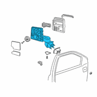 OEM 2020 Chevrolet Silverado 1500 Mirror Assembly Diagram - 84994416