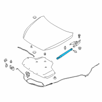 OEM Infiniti Stay Assy-Hood, RH Diagram - 65470-5CA0A