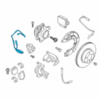 OEM BMW X4 Brake-Pad Sensor, Rear Diagram - 34-35-6-870-350