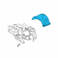 OEM 2000 Toyota MR2 Spyder Heat Shield Diagram - 17167-22050