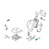 OEM 2006 Infiniti FX35 Front Seat Switch Assembly, Left Diagram - 87066-CG001