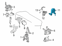 OEM Lexus NX250 INSULATOR, ENGINE MO Diagram - 12371-25130
