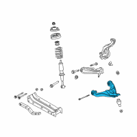 OEM 2009 Ford Explorer Sport Trac Lower Control Arm Diagram - 7L2Z-3078-AB