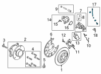 OEM Ford Escape HOSE ASY - BRAKE Diagram - LX6Z-2282-H