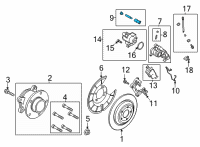 OEM 2017 Ford Fusion Caliper Mount Kit Diagram - DG9Z-2C150-B