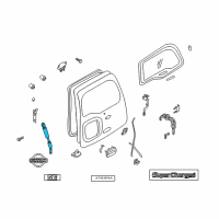OEM 2000 Nissan Xterra Stay Assy-Back Door, RH Diagram - 90450-7Z007