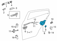 OEM 2018 Toyota Mirai Lock Assembly Diagram - 69060-62010