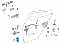 OEM 2020 Toyota Mirai Lower Hinge Diagram - 68770-30120