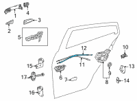 OEM 2016 Toyota Mirai Lock Cable Diagram - 69770-62010