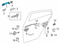 OEM Toyota Mirai Handle, Outside Diagram - 69211-52100-A3