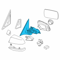 OEM 2013 BMW M5 M Extension. Mirror Without Glass, Heated, Left Diagram - 51-16-8-049-399