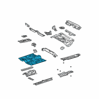 OEM 2004 Toyota Prius Front Floor Pan Diagram - 58111-47902