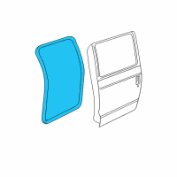 OEM GMC Sierra 2500 HD Classic Weatherstrip, Rear Side Door Diagram - 15244247