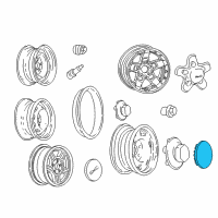 OEM 1998 GMC Sonoma Hub Cap ASSEMBLY Diagram - 15661029