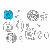OEM 1984 Buick Regal Wheel Rim Assembly-14X6 Front *Black Diagram - 9591886