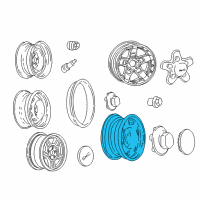 OEM 1998 GMC Sonoma Wheel Kit, Aluminum Diagram - 12365486