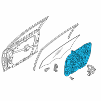 OEM Hyundai Sonata Front Right-Hand Door Module Panel Assembly Diagram - 82481-C1010