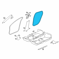 OEM 2021 Honda Civic Seal, R. RR. Door Opening Diagram - 72815-TGG-A01