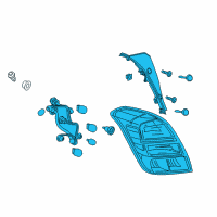 OEM 2017 Chevrolet Trax Tail Lamp Assembly Diagram - 42599449