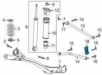 OEM Cadillac Adjust Link Diagram - 13332257