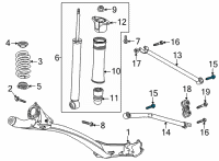 OEM Buick Lateral Arm Bolt Diagram - 11603063