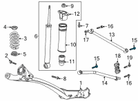 OEM Buick Encore GX Lateral Arm Bolt Diagram - 11603063