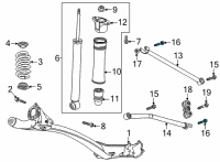 OEM Buick Lateral Arm Bolt Diagram - 11603084