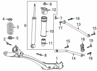 OEM 2020 Buick Encore GX Lateral Arm Bolt Diagram - 11603084