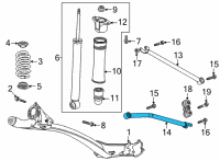 OEM Chevrolet Trailblazer Lateral Arm Diagram - 42708094