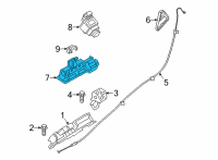 OEM 2022 BMW 330e Boot Lid/Tailgate Push-Button Diagram - 51-24-7-405-634